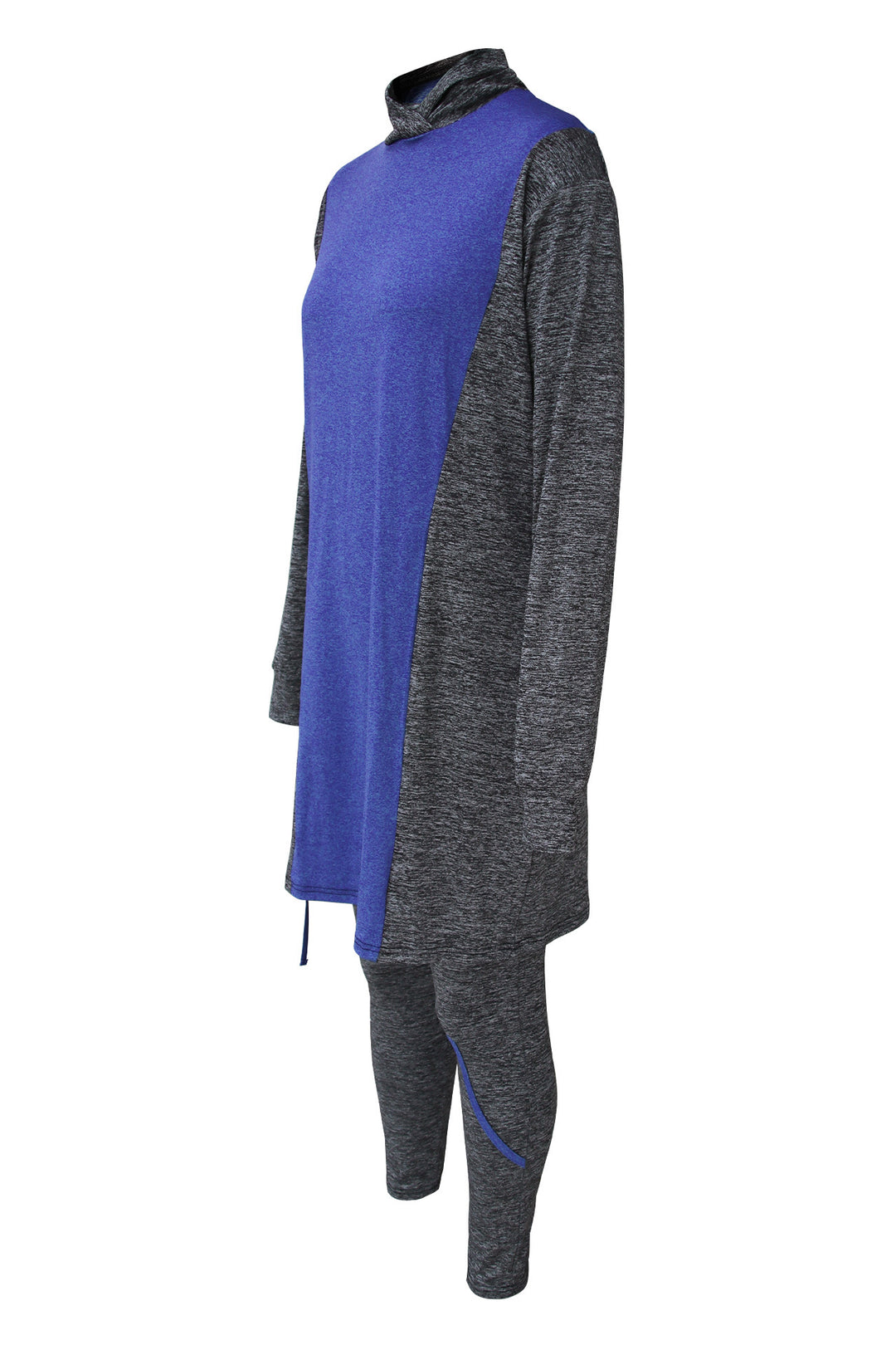 Dame sporty outfit med hættetrøje tunika og leggings Stilla