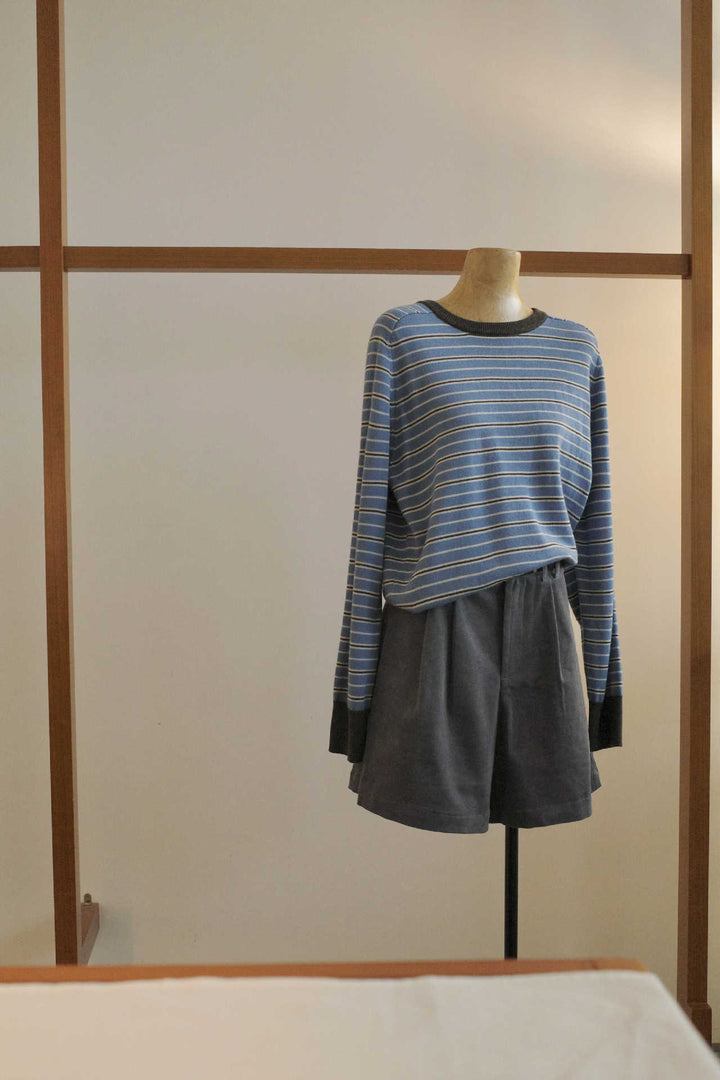Dame løse shorts med elegant taljebælte og moderne plisser Stilla