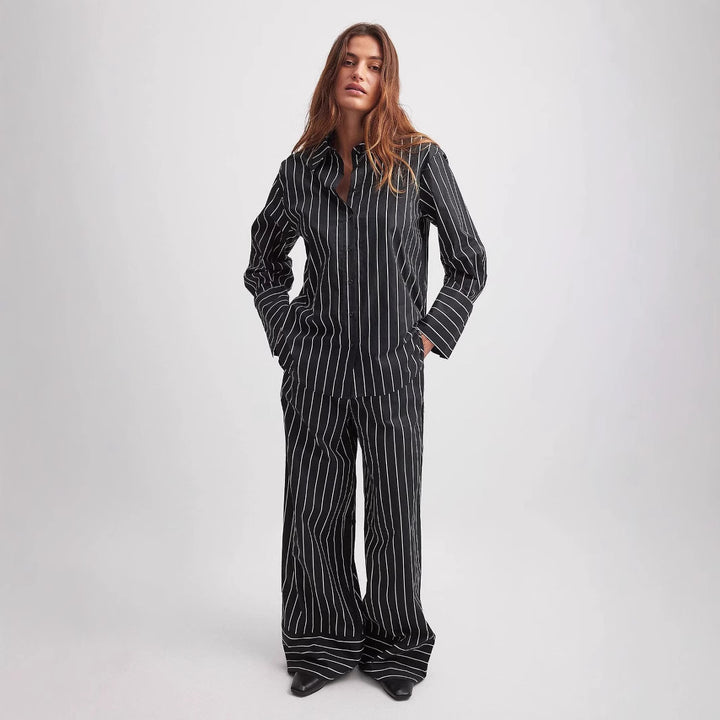 Dame Elegant stribet Lounge-Sæt Stilla