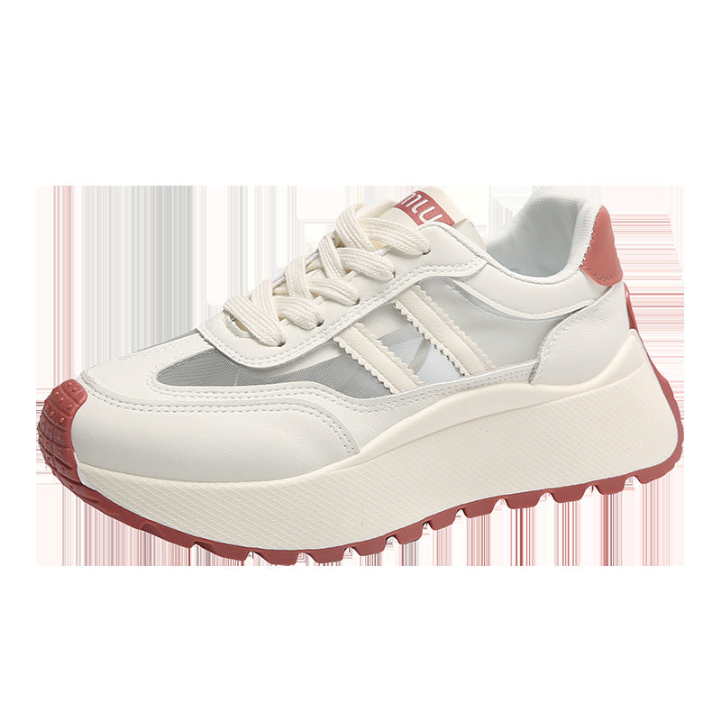 Dame Sneakers med trendy plateau sål og åndbar mesh-overflade Stilla