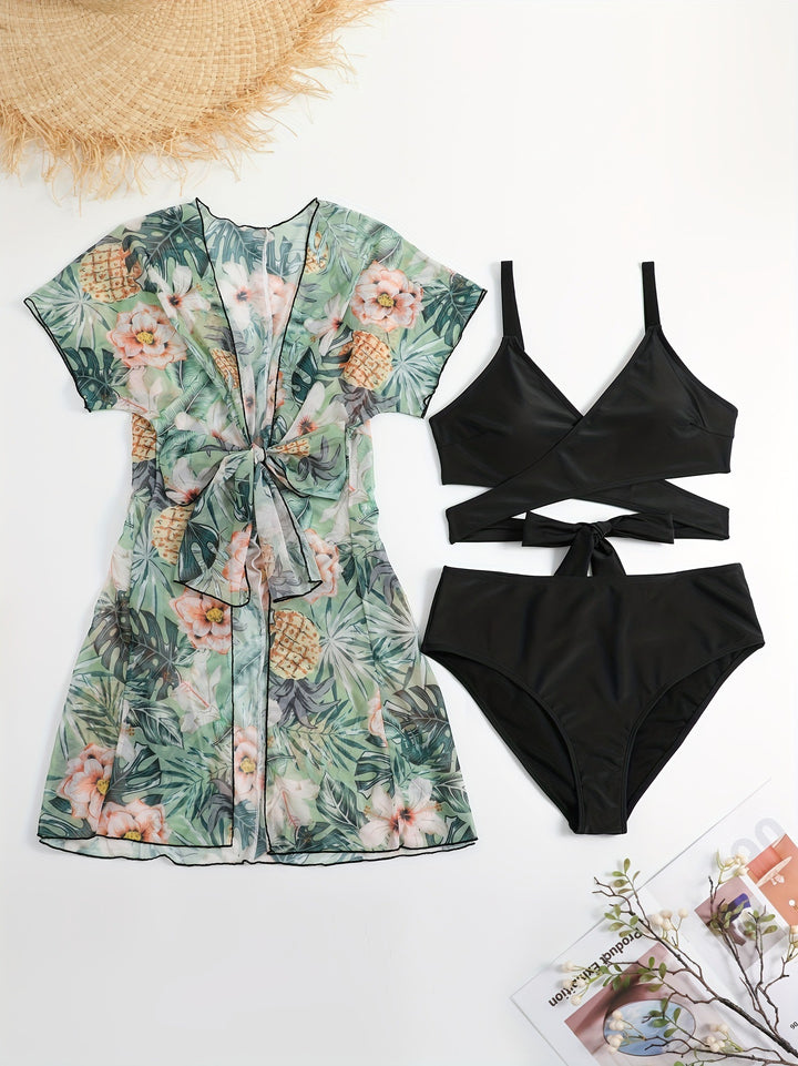 Dame wrapped dress and bikini set Skovae