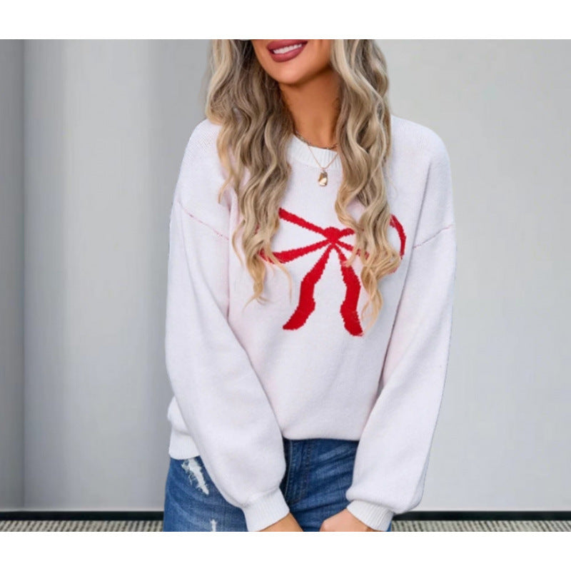 Kvindernes oversized sweater med moderne bue design Stilla