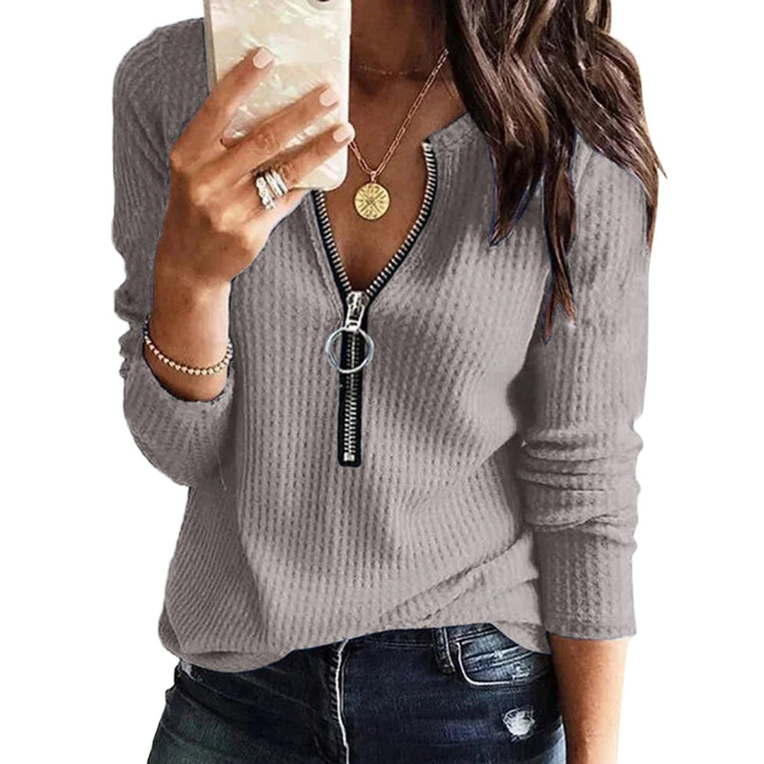 Skovae | Vaffel Strik Zip Top