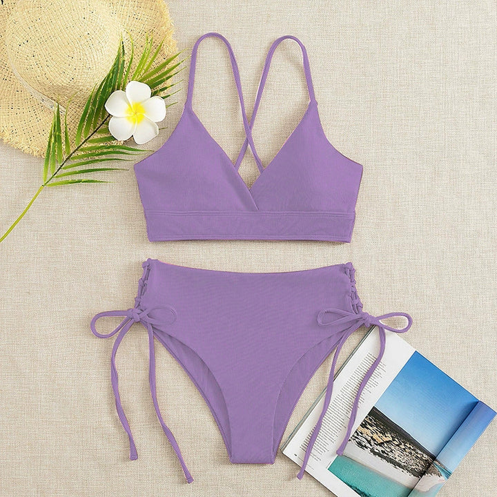Dame bikini-sæt med raffineret snøre-detail Skovae