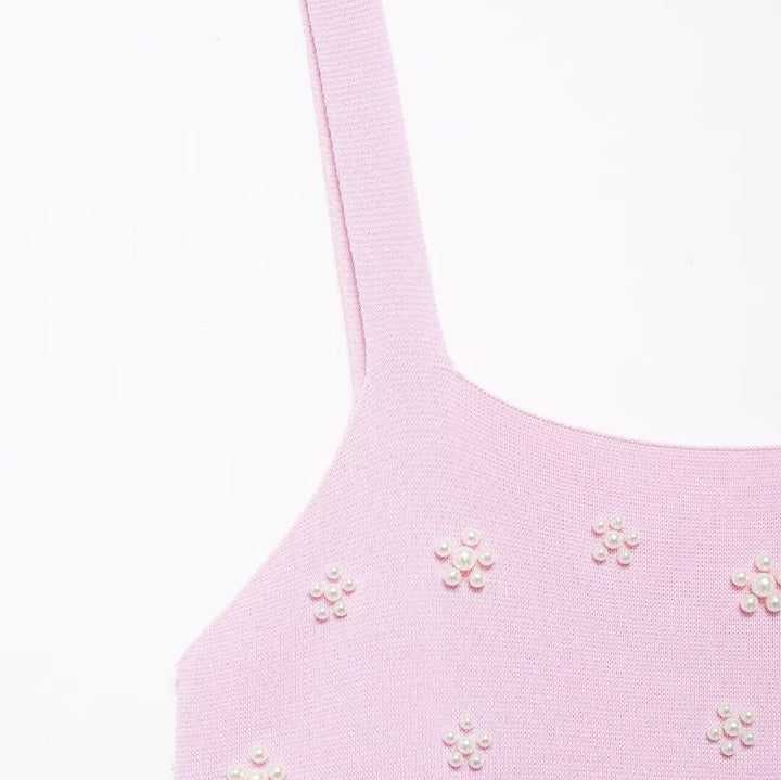 Femme Floral Broderet Slip Kjole Stilla