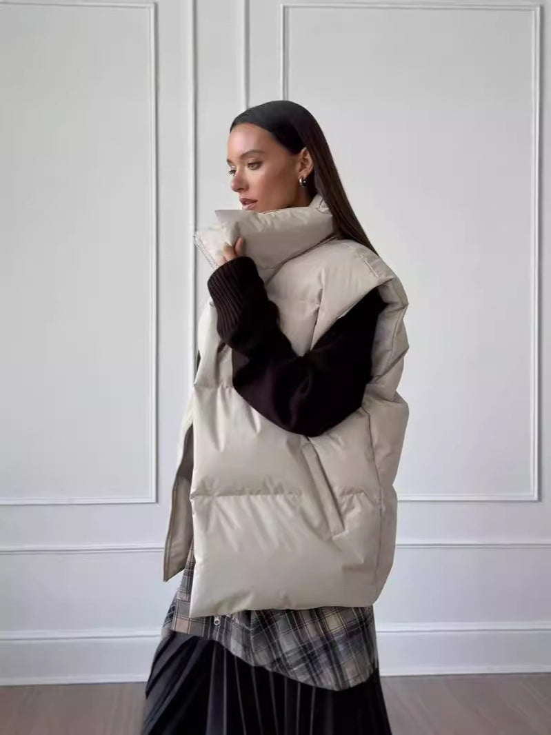 Femme Højkrav Puffer Vest Stilla