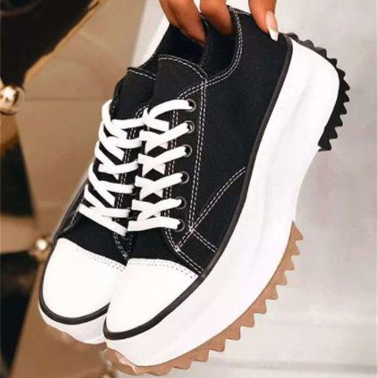 Dame Komfortable Sneakers med støddæmpende plateau sål og kvalitets overmateriale Stilla