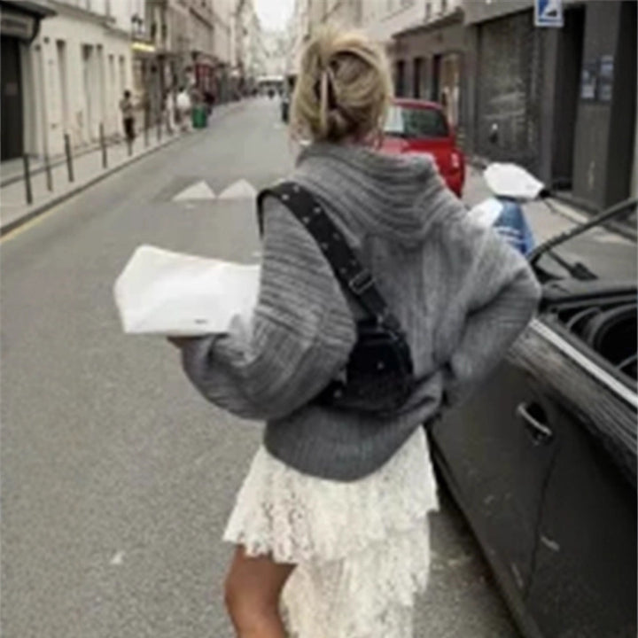 Damer Oversized Strikpullover med casual snit og voluminøse ærmer Stilla