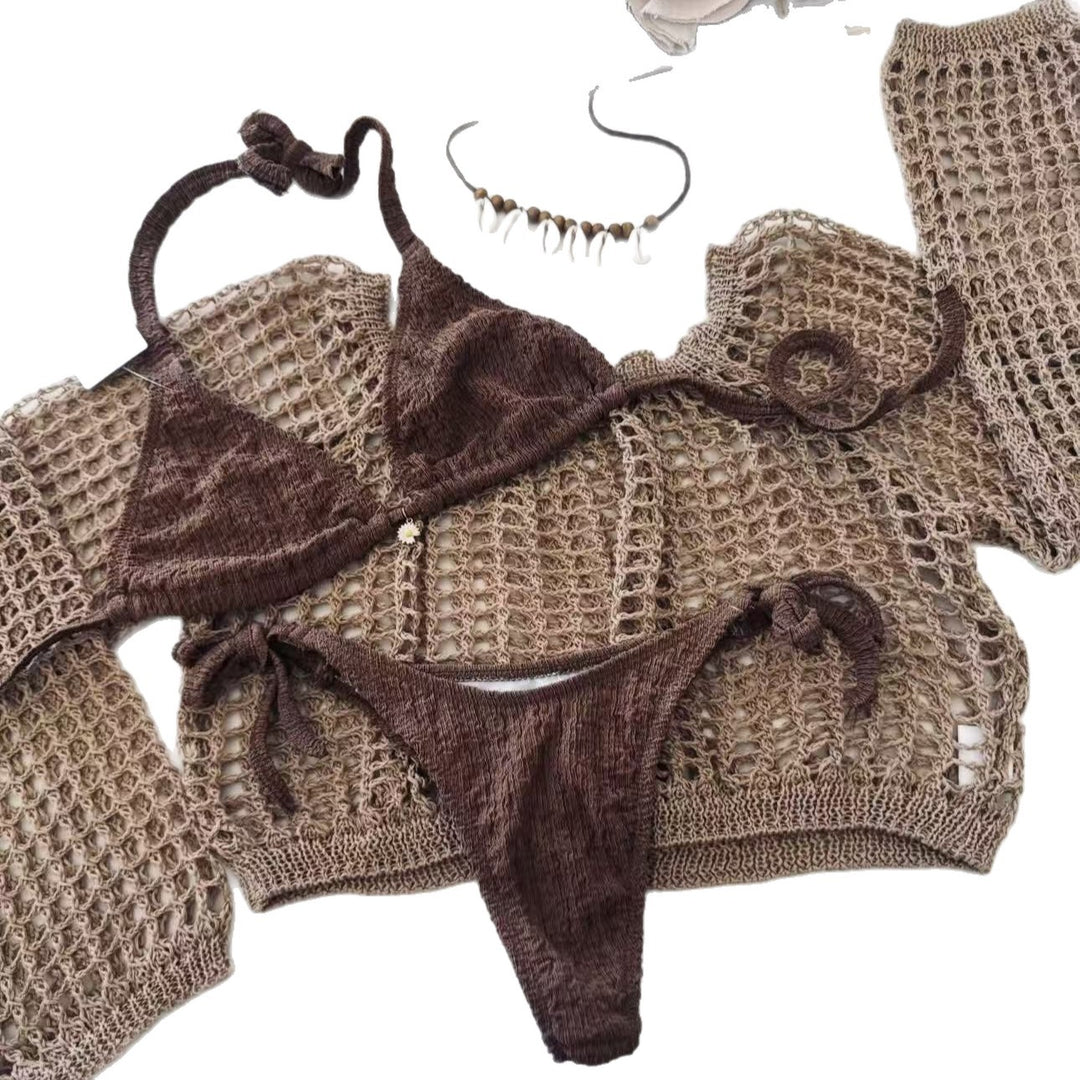 Dame bikini sæt med gennemsigtig overlayer Skovae