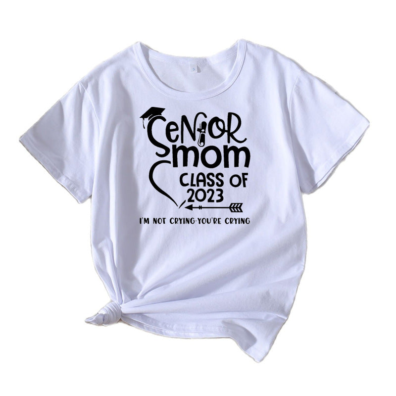 Dame Grafik Bomulds T-Shirt Stilla