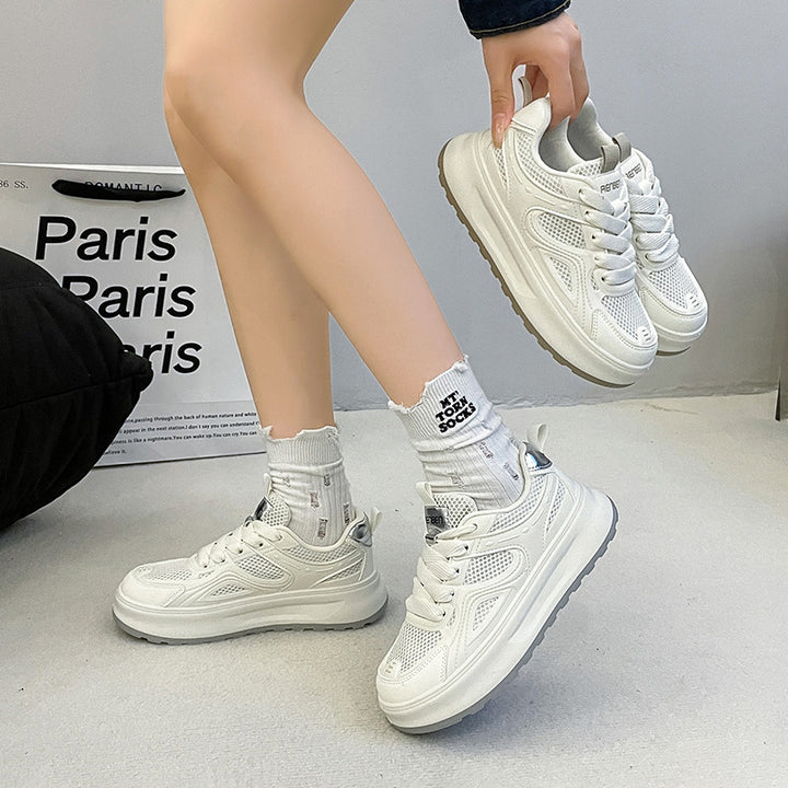 Dame Åndbare Sneakers med stødabsorberende Sål og moderne Design Stilla