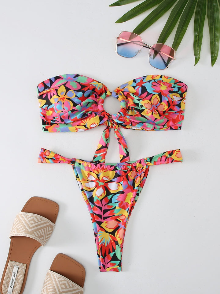 Femme Chic Cut-Out Bandeau Bikini Set Stilla