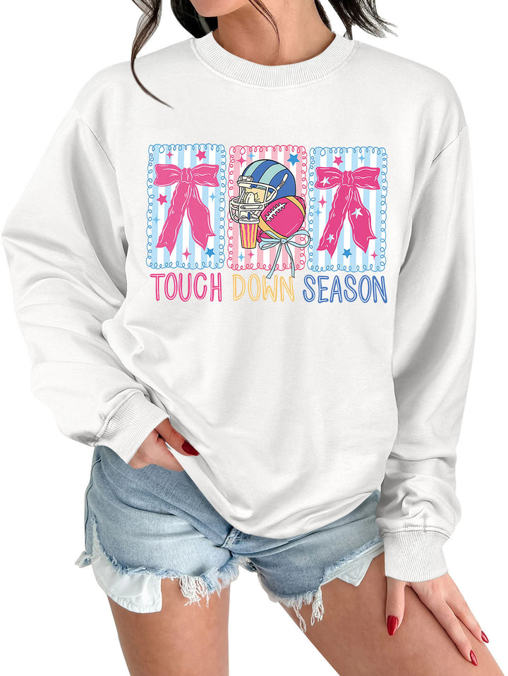 Kvinders sweatshirt med kreativ fodboldmotiv og afslappet snit Stilla