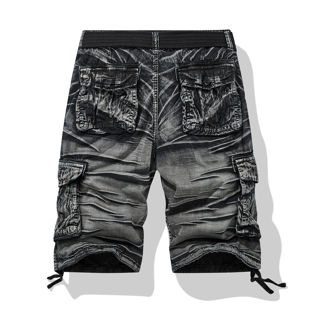 Herrer Multifunktionelle Cargo-Shorts med sidelommer og justerbar talje Stilla