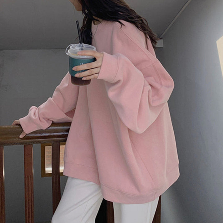 Dame Oversized Relaxed Fit Fleece Sweatshirt Stilla