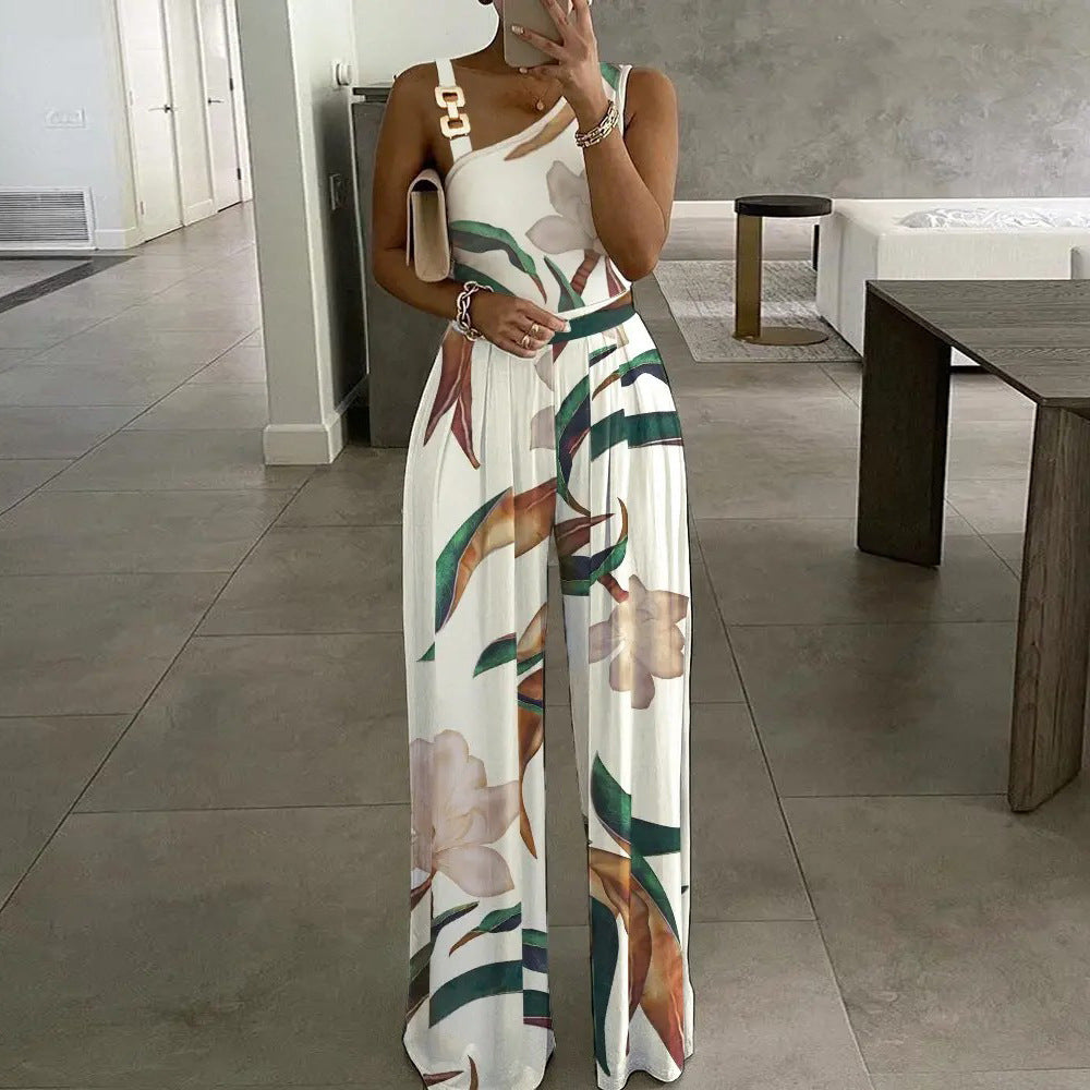 Kvinder Blomstret Bredt-Ben Jumpsuit Stilla