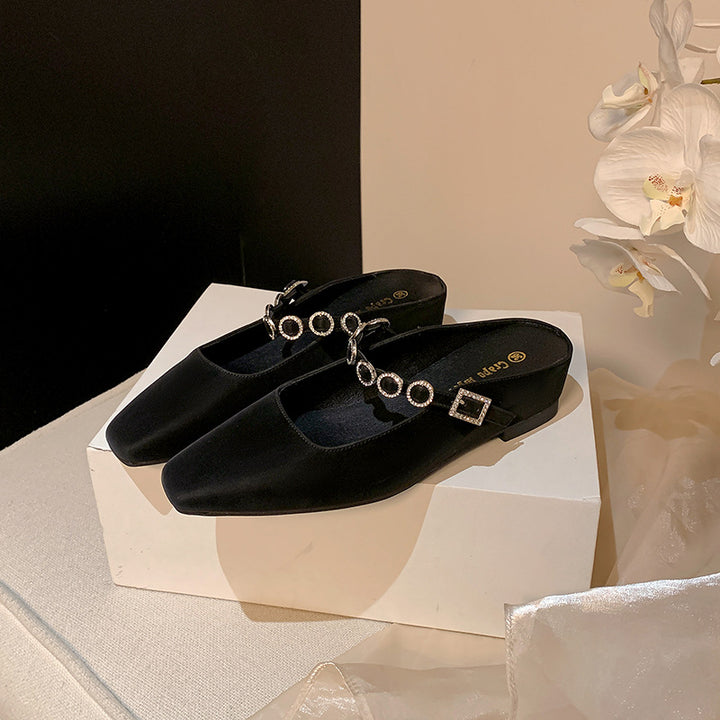 Dame Sling-Mules med elegant krystalaccent og behagelig pasform Stilla