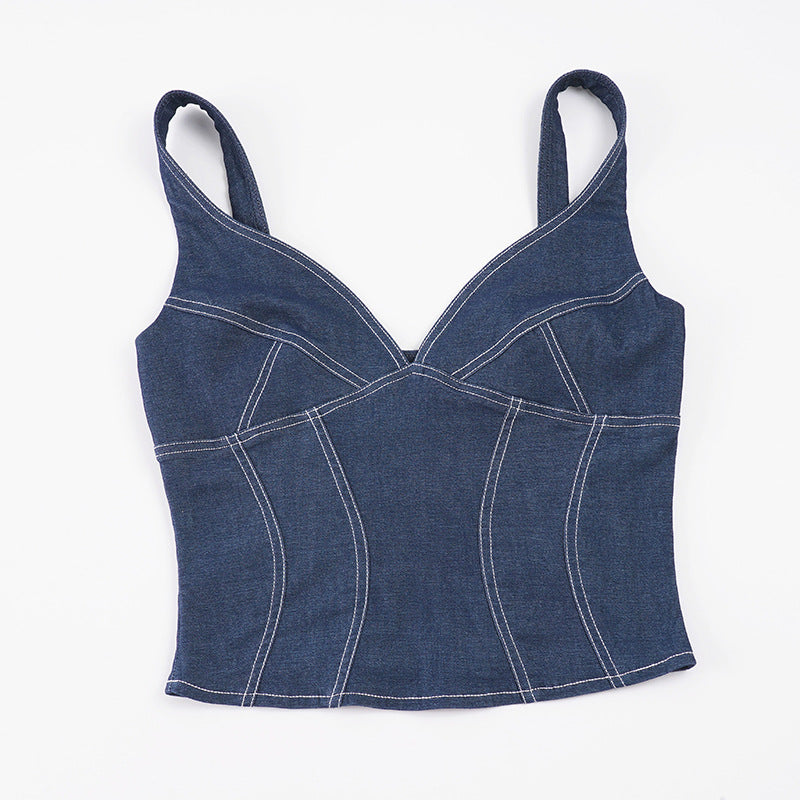Dame Capri-jeans med trendy snit og rustikale knapdetaljer Skovae