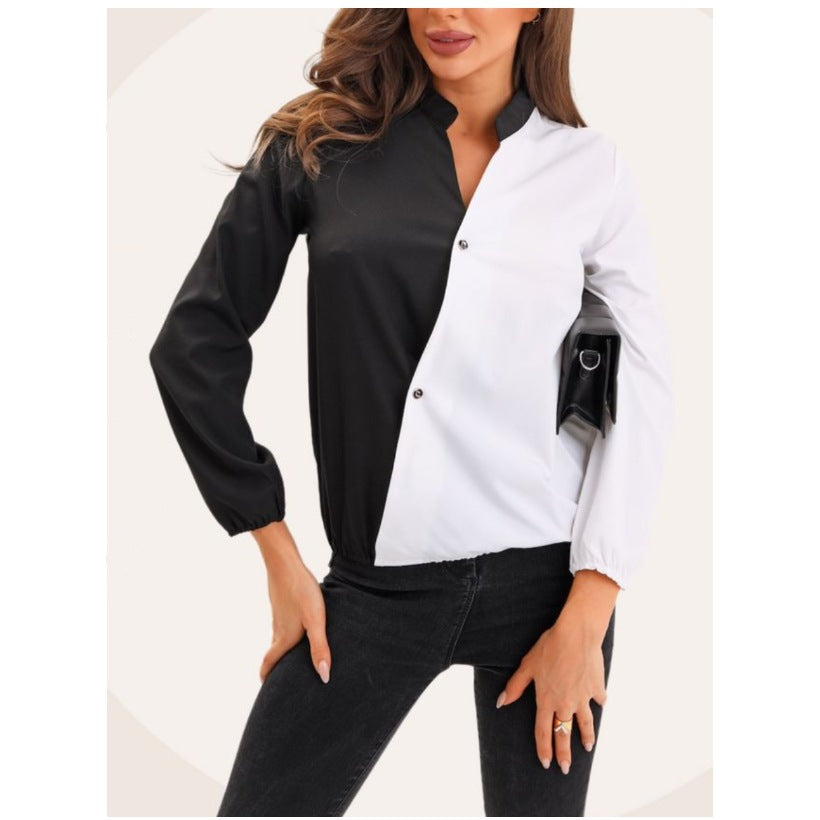 Dame Mode Bluse med asymmetrisk snit Stilla