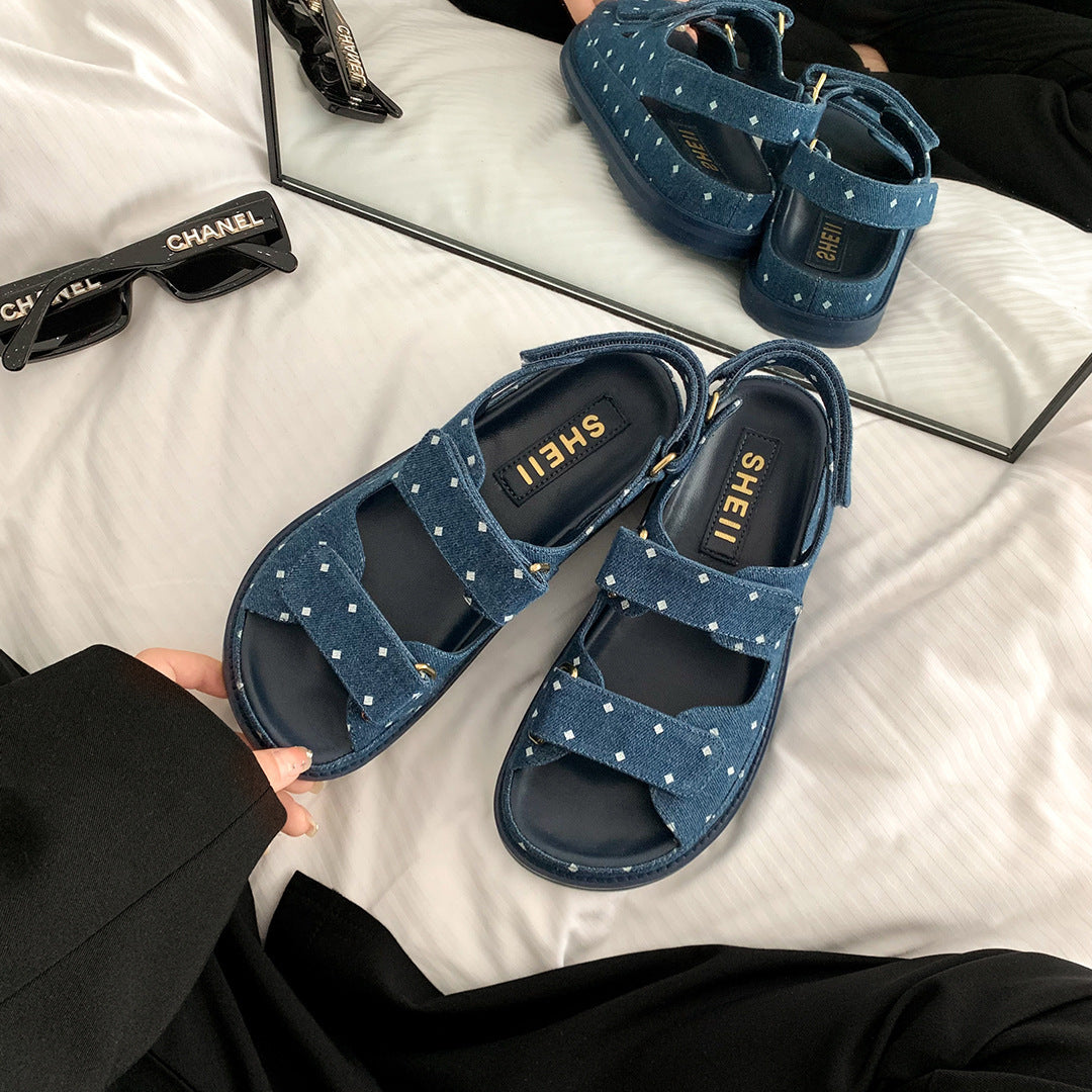 Dame Komfort Casual Slingback Sandaler med justerbare Remme Stilla