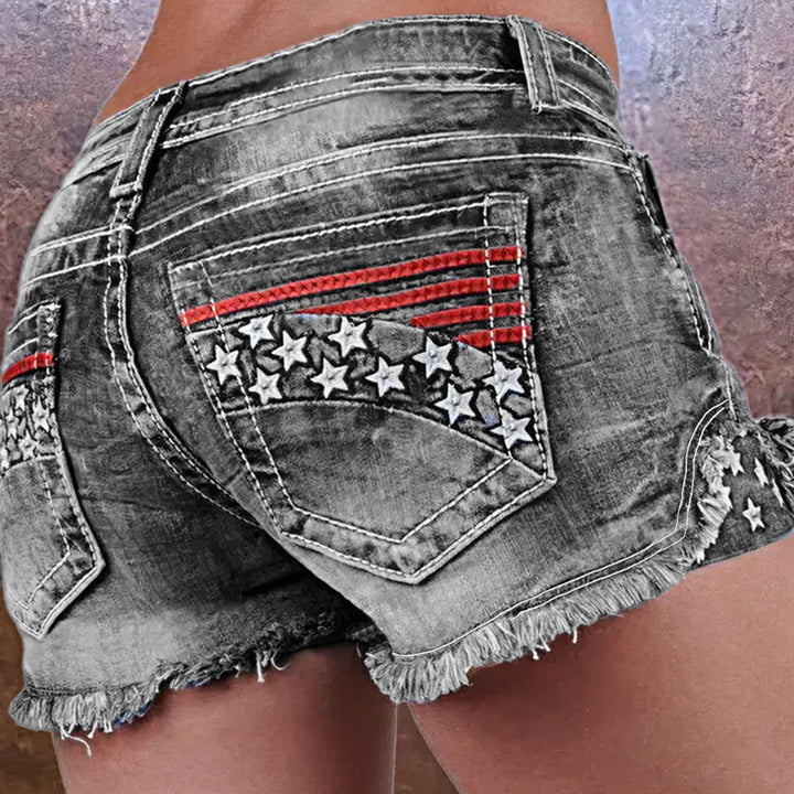 Dame Jeans-shorts i vintage-stil Stilla