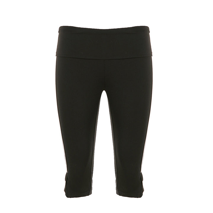 Dame Sporty capri leggings med bredtalje Skovae