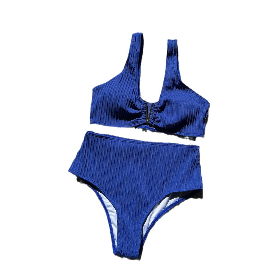 Dame Bikini-sæt med raffineret V-udskæring og høj talje Stilla