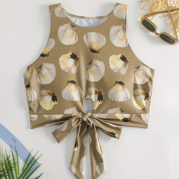 Dame Crop-top med stilfuld knude-design Skovae