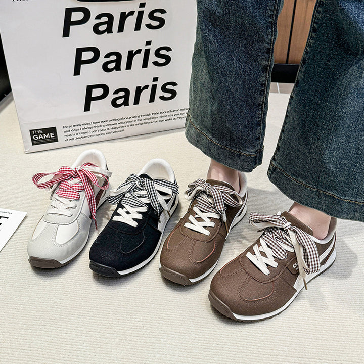 Dame Sporty Lifestyle Sneakers med ternet snørebånd Stilla