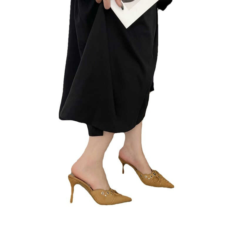 Dame Slingback Pumps med spids tå og elegant sløjfe dekoration Stilla