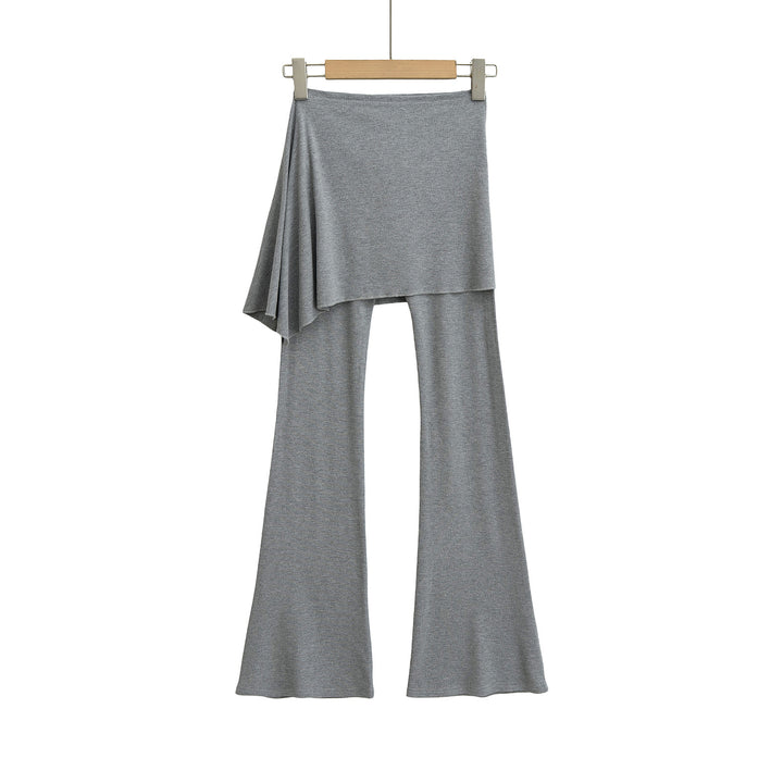 Dame Flared-Leggings med trendy indpakningsdesign og komfortabel bund Stilla