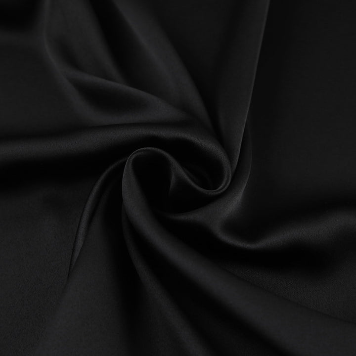 Dame Midi-kjole med elegant slipsdesign og blødt svajende kant Stilla
