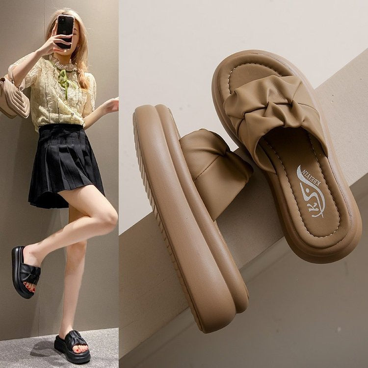 Dame Plateau-Sandaler med Knoten-design og ergonomisk sål Stilla