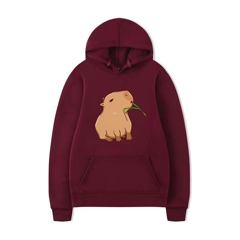 Kvinders hoodie med sjovt dyre design og behagelig pasform Skovae