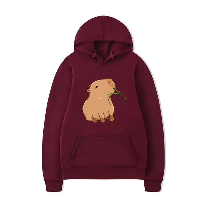 Kvinders hoodie med sjovt dyre design og behagelig pasform Skovae