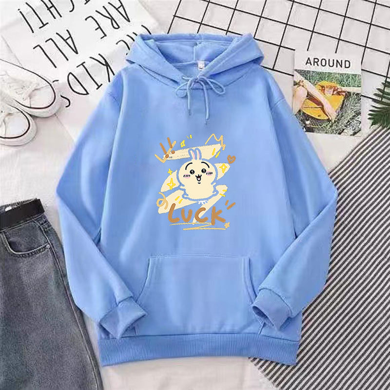 Kvinder hoodie med sjov kanin design Skovae