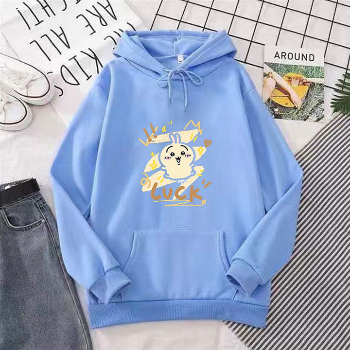 Kvinder hoodie med sjov kanin design Skovae