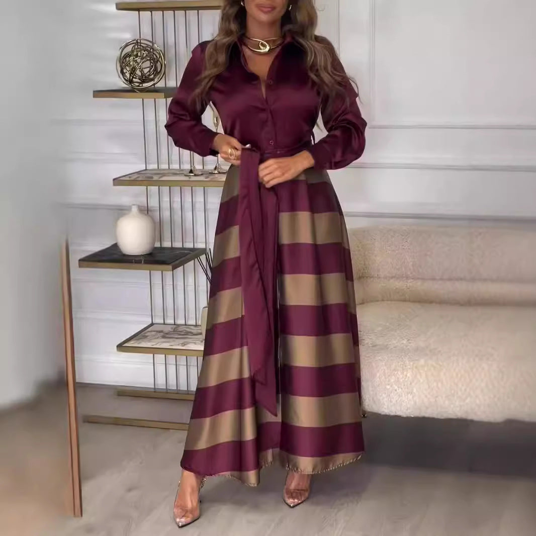Dame Maxi-Overall med elegant ternet denim og figursyet snit Stilla