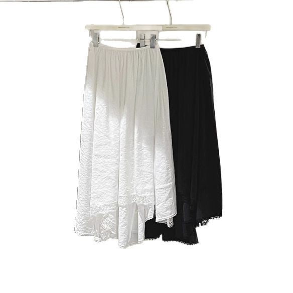 Dame elegant Maxi-nederdel med kunstneriske spidseindsatser og flydende snit Stilla