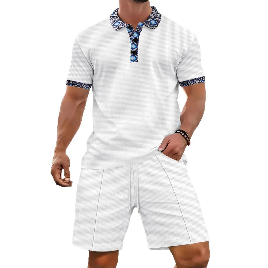 Herrer polo-shirt og shorts sæt Stilla