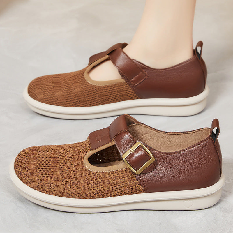 Dame Komfortable Slip-On Sneakers med moderne spænde Stilla