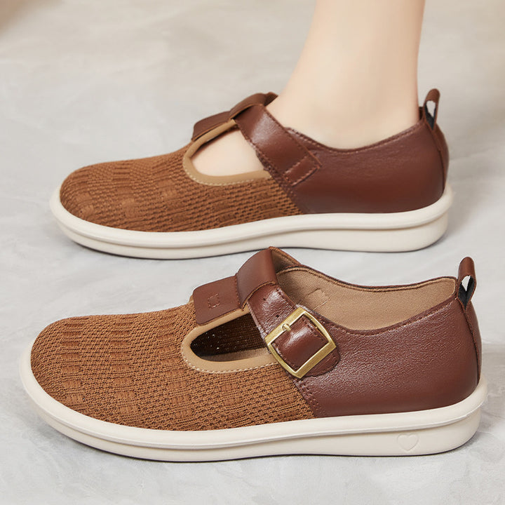 Dame Komfortable Slip-On Sneakers med moderne spænde Stilla