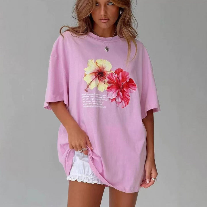 Dame Oversized Grafik T-Shirt Stilla