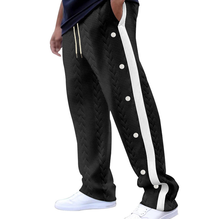 Herrer Sportslige Cargo-Joggingbukser med sideknapper og elastisk linning Stilla