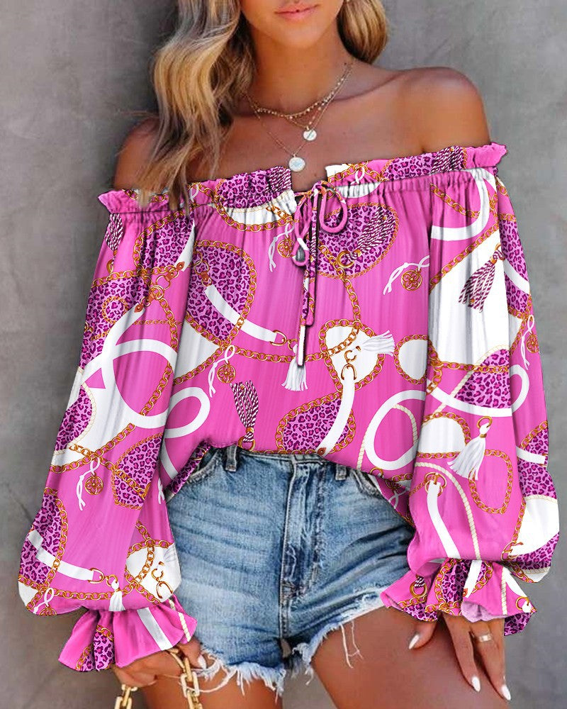 Dame Off-Shoulder Batik Bluse Stilla