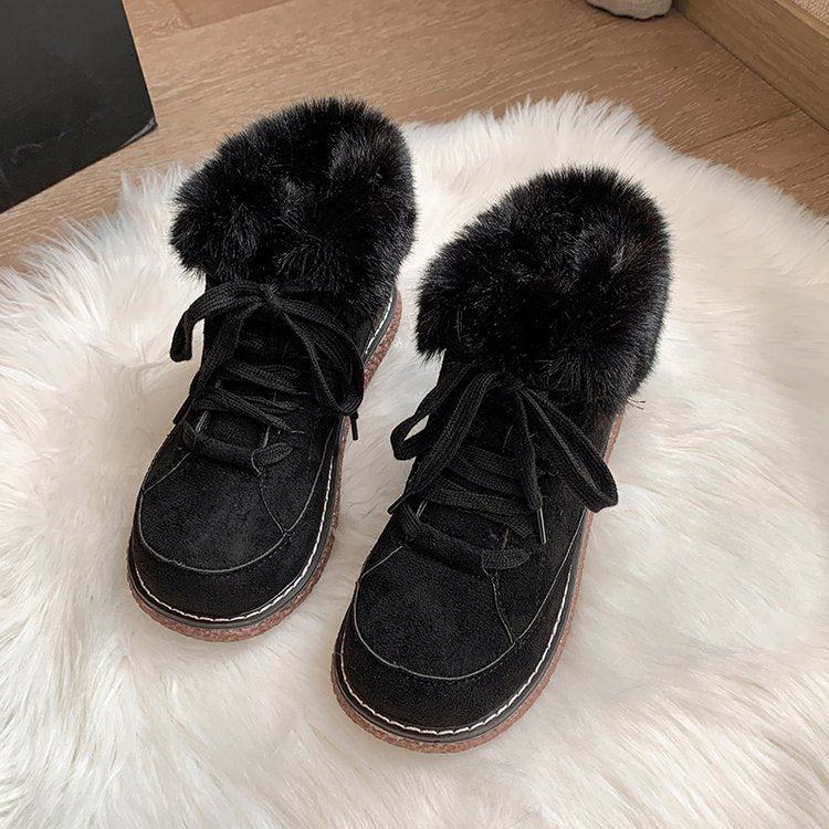Dame Varmfutter Sneakers med Fleece-krave og skridsikker sål Stilla