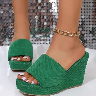 Dame Wedge Pantoletten med polstret fodseng og elastisk rem Stilla