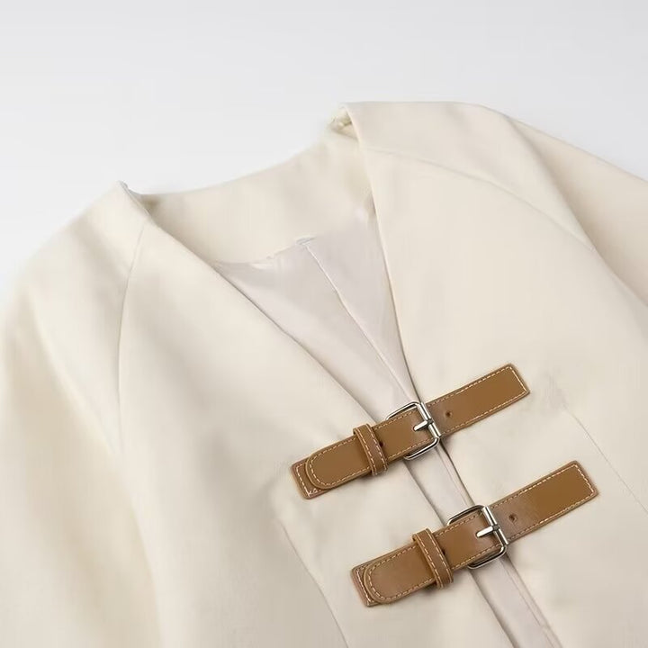 Dame elegant vest med dobbelt spænde lukning Stilla