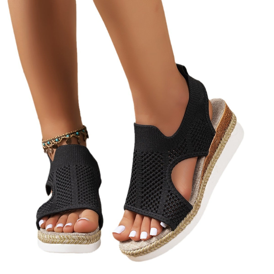Dame komfort-sandaler med åndbart netstruktur og fleksibel sål Stilla