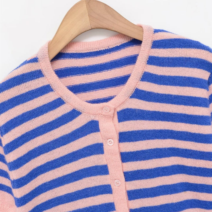 Dame Knapp-Ned Pullover Skovae